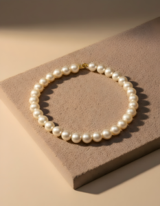 SheeBaa Classic White Pearl Choker Necklace for Women