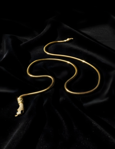 SheeBaa Gold Plated Serpent Cubic Zircon Studded Choker Flexible Bendable Bling Party Statement Anti Tarnish Statement Jewellery For Girls And Women