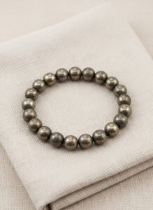 AAA Grade 8mm Pyrite Bracelet | Natural Stone Beaded Bracelet for Men & Women