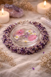 Premium Amethyst Crystal Chips Bracelet | Original Stone | Lab Tested