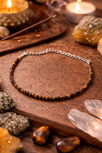 Tiger Eye Crystal Anklet for Women AAA Quality – Protection & Confidence Healing Gemstone Anklet