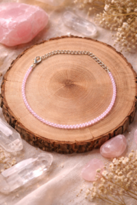Rose Quartz Crystal Anklet for Women AAA Quality – Love & Healing Gemstone Adjustable Anklet
