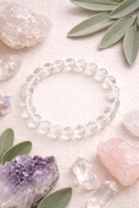 Premium Clear Quartz Bracelet 8mm – Manifestation & Healing Stone
