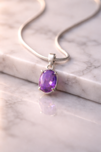 Natural Amethyst Crystal Pendant Necklace for Women | Healing & Spiritual Jewelry